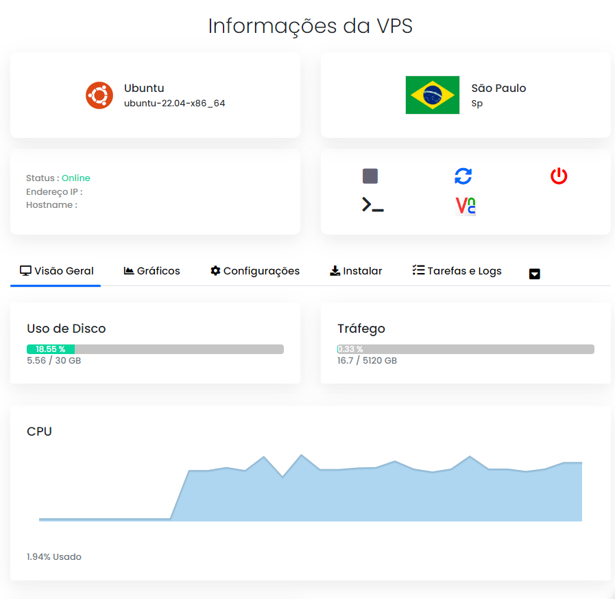 Painel VPS